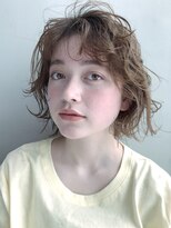 アイティー バイ アルバム 中野店(IT by ALBUM) かき上げボブ_オリーブカラーハイライトカラー_87200