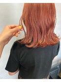オレンジカラー ダブルカラー ケアブリーチ