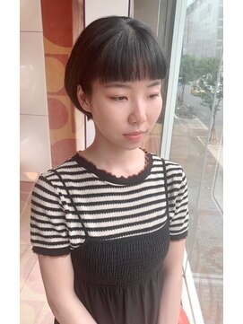 ワークス(WORKS) 【WORKS】☆丸み×マッシュショートボブ☆前髪短め/大人可愛い
