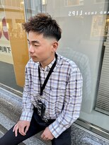 スキンフェード　束感　アップバング【札幌】
