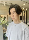 マッシュ×センターパート