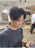 メンズカットセンターパートツイストスパイラルパーマ