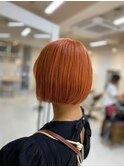 マッシュボブ/ショートボブ/オレンジ/トレンド/イメチェン