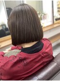 バレイヤージュ髪質改善レイヤー透明感白髪染めグレージュ中野