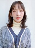 ミディアム前髪パーマくびれロングイメチェン