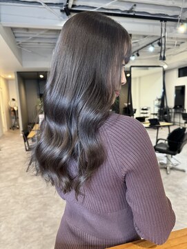 ナンバー(number+) 20代30代40代ブリーチなしアッシュグレージュくびれロング