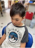 お洒落キッズ☆アシメツーブロックマッシュ☆　<理容室>/メンズ