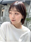 【本山貴志】ラベンダーアッシュ　シースルーバングボブ
