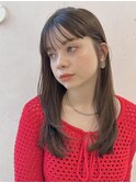 ナチュラルストレートワイドバング