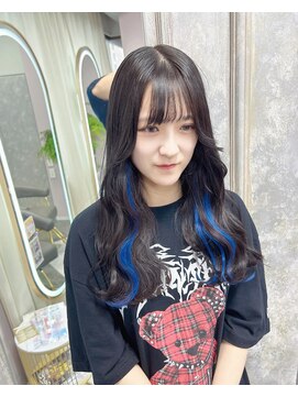 ガルボヘアー 心斎橋店(garbohair) 心斎橋プルエクステイヤリングカラーブルー