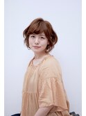 【ミディアムパーマ】ふんわりミディアムパーマボブ