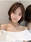 レイヤーボブ/グレージュ/韓国巻き/結べるレイヤーカット/0521