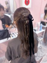 ラルム 大宮東口店&nbsp;リボンカチモリハーフアップ