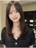 レイヤーカット/ワンホンヘア/韓国ヘア/顔まわり/大阪/梅田