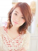 ヘアメイク ナル(hair make nalu)&nbsp;外はねゆるカールミディアムヘアー
