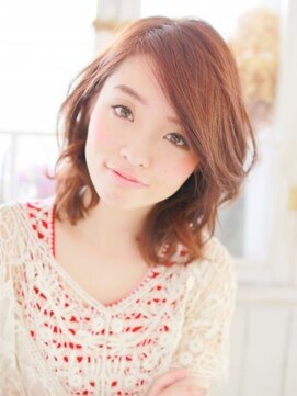 ヘアメイク ナル(hair make nalu) 外はねゆるカールミディアムヘアー