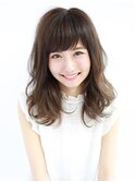 カジュアルウェーブ/ニュアンスカラー/前髪パーマ