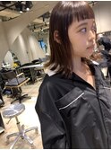 bibito 切りっぱなしAラインミディアム　外ハネパーマ