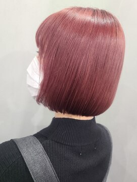 シャムオーツー 国分寺(CHAM:O2) チェリーピンク/ワンカール/ボブ/ダブルカラー/ブリーチ/ピンク