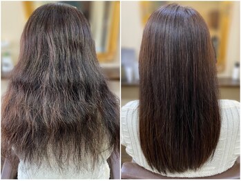ヘアー ヒール コルピレ(hair heal Colpire)の写真/ナチュラルに仕上がる《酸性ストレート》使用！厳選された薬剤でツヤ・手触りが最高級の仕上がりに◎