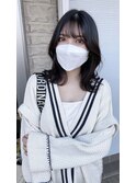韓国風　レイヤーカット　ミディアム