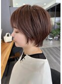 大人ヘルシースタイルショコラアッシュふんわりカールショート