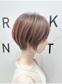 ★丸みショート★ショート ブラウンベージュナチュラル
