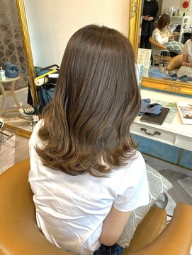 ロンドアベニール 北千住(Lond avenir) 【韓国ヘア】ブリーチなしオリーブベージュ 前髪 西田