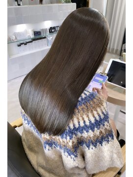 ジーナ 福岡天神(Zina) Lavender Brown × Premium髪質改善トリートメント【中村一樹】