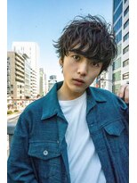 ハバナ 渋谷(HAVANA)&nbsp;アッシュブラック/束間マッシュパーマ/刈り上げ/ツーブロック