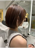 レイヤーボブ+ショートボブ+梅田タッセルボブ+ブラウン