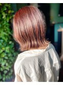 2024年秋カラー切りっぱなし外はねボブ20代30代40代