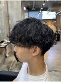 ツイストスパイラルパーマ縦落ちパーマメンズ波巻きパーマ