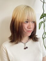 アルファバイオリカ(ALPHA by ORIKA)&nbsp;ブロンドとブラウンのルーツカラー♪