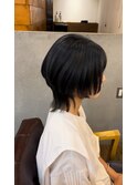 ショートウルフダークアッシュダークブルー