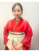 卒業式の袴の着付け