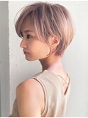 前髪外ハネボブ美髪ナチュラルカールサイドバング#300f0411