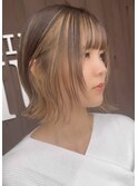 ハイトーンハイライト×ウェットボブ