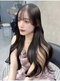 ミニウルフレイヤーカット顔周りカット前髪カット韓国ロング池袋