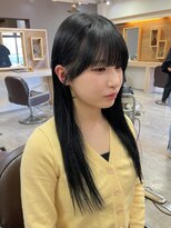 ヘア プロデュース キュオン(hair produce CUEON.)&nbsp;顔まわりカット×ブルーブラック
