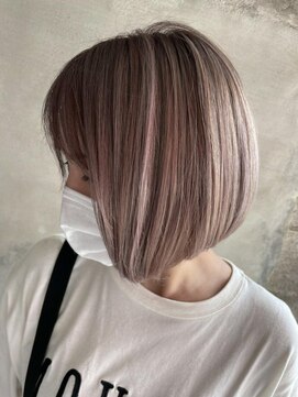 クレア 茅ヶ崎(CREA) ハイトーンピンク/ピンクグレージュ/ショートボブ