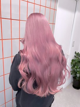 ベレーザ 渋谷神南(Beleza) 16242全頭ブリーチバーガンディチェリーレッドバタフライカット