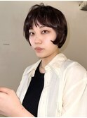 ドライパーマ/丸みショートボブ/レイヤーショートボブ