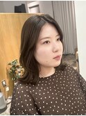 ひし形シルエットのワンカールミディアムレイヤー
