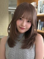 ワン 川崎(ONE)&nbsp;シースルーバングの内巻きレイヤー／川崎