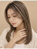 【立体感ハイライト】洗練ハイライトカラー+カット+トリートメント￥16480