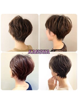 美容室 かんしゃ かんしゃ【Mariko】360度美形ショート☆ポイントパーマ