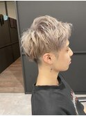 20代30代メンズスパイラルパーマワイルドオシャレ感アッシュ
