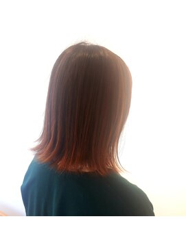 ジプソ(Gypso Hair salon) 切りっぱなしボブ×ストレートパーマナチュラルグラデーション