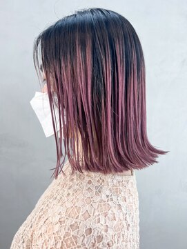 アルバム 銀座(ALBUM GINZA) ピンクグラデーション_フルバングレッドブラウン_ba392801